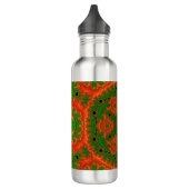 Oranje en groene Kaleidoscoop Waterfles (Links)