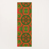 Oranje en groene Kaleidoscoop Yoga Mat (Achterkant)