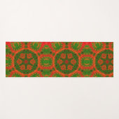 Oranje en groene Kaleidoscoop Yoga Mat (Voorkant (horizontaal))