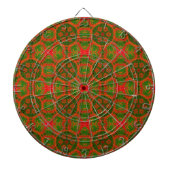 Oranje en groene Kaleidoscope Dartboard Dartbord (Voorkant)