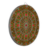 Oranje en groene Kaleidoscope Dartboard Dartbord (Voorkant Links)