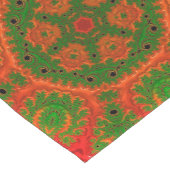 Oranje en groene Kaleidoscope Table Runner Korte Tafelloper (Hoek)
