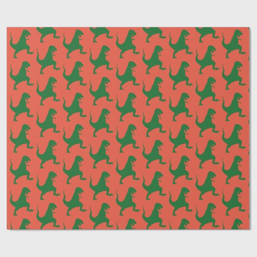 Oranje en groene kerstmis cadeaupapier (Vlak)