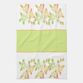 Oranje en groene keukenhanddoeken, geaccentreerd o theedoek (Verticaal)