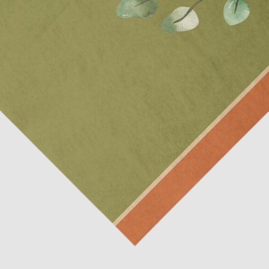 Oranje en groene kleppen tissuepapier (Detail)