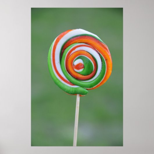 Oranje en groene lolly poster (Voorkant)