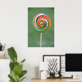 Oranje en groene lolly poster (Thuiskantoor)