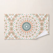 Oranje en groene mandala bad handdoek (Handdoek)