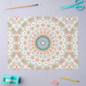 Oranje en groene mandala tissuepapier (Craft)