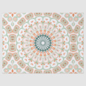 Oranje en groene mandala tissuepapier (Voorkant)