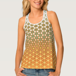 Oranje en groene metamorfose tanktop