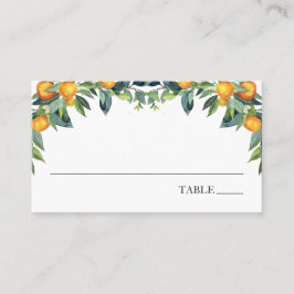 Oranje en groene naam Plaats kaart Visitekaartje