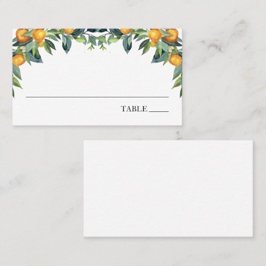 Oranje en groene naam Plaats kaart Visitekaartje (Voorkant / Achterkant)