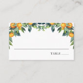 Oranje en groene naam Plaats kaart Visitekaartje (Voorkant)