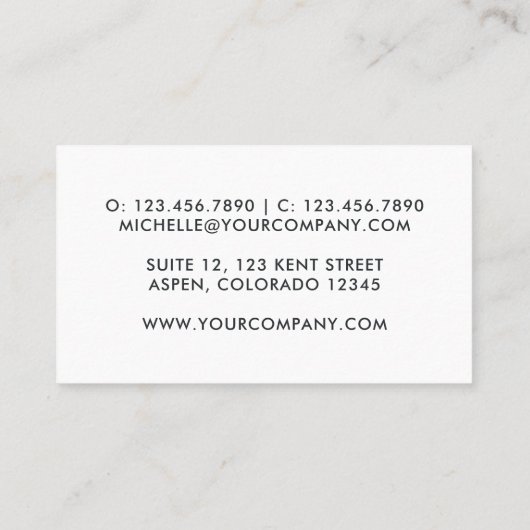 Oranje en groene neongrenzen visitekaartje (Achterkant)