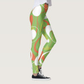 Oranje en groene Saturnus Rings Leggings (Rechts)