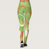 Oranje en groene Saturnus Rings Leggings (Achterkant)