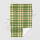 Oranje en groene Schotse Plaid Golfhanddoek (Insitu)