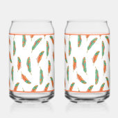 Oranje en groene veer glas (Achterkant)
