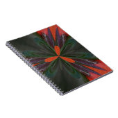 Oranje en groene vormen Abstract kunstNotitieboek Notitieboek (Rechterzijde)