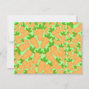 Oranje en groene wortelen briefkaart