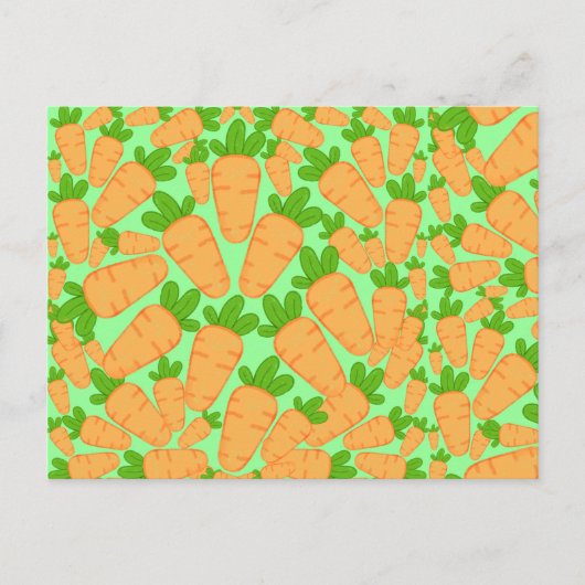 Oranje en groene wortelen briefkaart (Voorkant)