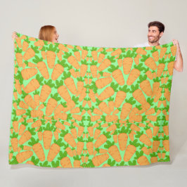 Oranje en groene wortelen fleece deken