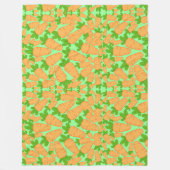 Oranje en groene wortelen fleece deken (Voorkant)