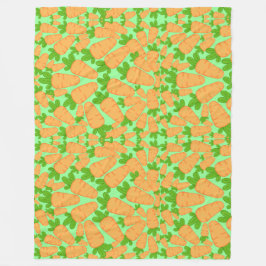 Oranje en groene wortelen fleece deken