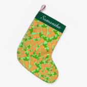 Oranje en groene wortelen kleine kerstsok (Voorkant (Hangend))