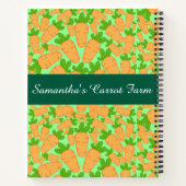 Oranje en groene wortelen notitieboek (Achterkant)