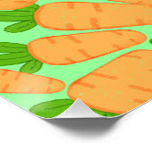 Oranje en groene wortelen perfect poster (Hoek)