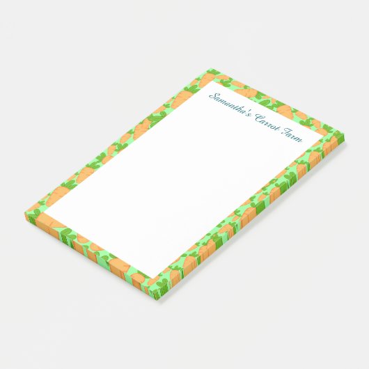 Oranje en groene wortelen post-it® notes (Schuin)