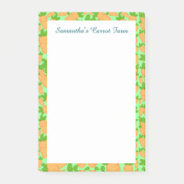 Oranje en groene wortelen post-it® notes