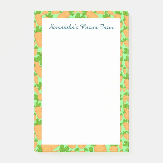 Oranje en groene wortelen post-it® notes (Voorkant)
