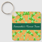 Oranje en groene wortelen sleutelhanger (Voorkant)