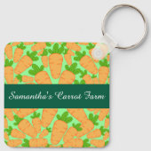 Oranje en groene wortelen sleutelhanger (Achterkant)