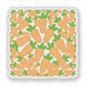 Oranje en groene wortelen sticker (Voorkant)