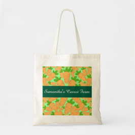 Oranje en groene wortelen tote bag