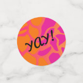 Oranje en heet roze verloop Assortiment Confetti (Kleine voorkant)