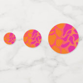 Oranje en hete roze gradiënt met foto confetti (Achterkanten)