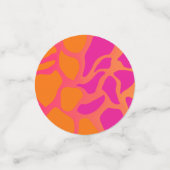 Oranje en hete roze gradiënt met foto confetti (Kleine voorkant)