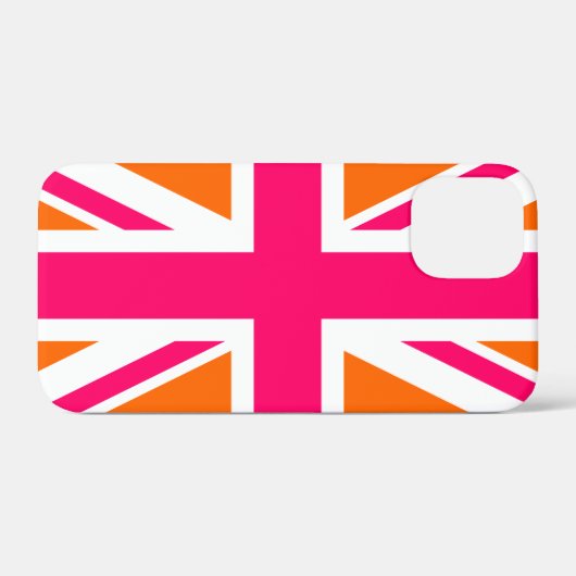 Oranje en hot-roze aansluiting Case-Mate iPhone case (Achterkant (horizontaal))