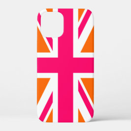 Oranje en hot-roze aansluiting iPhone 12 mini hoesje