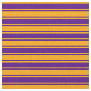 Oranje en indigokleurig patroon met stripes/lijnen stof