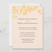 Oranje en ivoren bruiloft kaart (Voorkant)