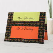 Oranje en kalkgroen kaart (Achterkant)