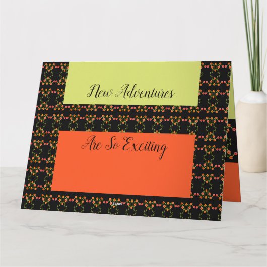 Oranje en kalkgroen kaart (Achterkant)