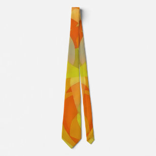 Oranje en Kleurrijke Abstracte Kunst Stropdas