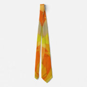 Oranje en Kleurrijke Abstracte Kunst Stropdas (Achterkant)